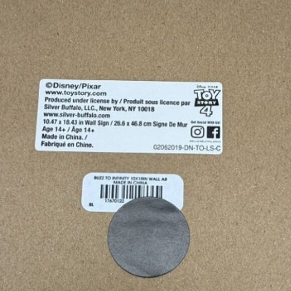 Disney Pixar Toy Story Buzz Lightyear "To Infinity And Beyond" Wall Sign Art New - Picture 3 of 3